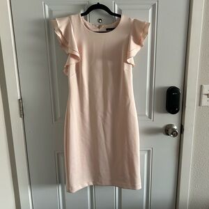 Tommy Hilfiger Soft Pink Dress with Ruffle Sleeves